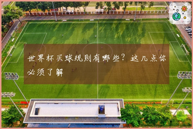 世界杯买球规则有哪些？这几点你必须了解
